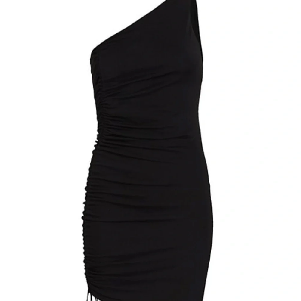 Alice + Olivia Bonnie Roched One Shoulder Black Dress - Picture 8 of 11